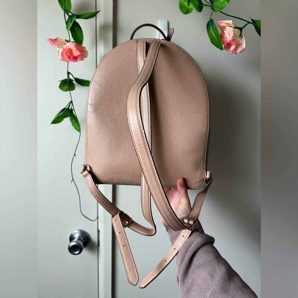 Kate Spade Tan Leather Backpack - Picture 3 of 11